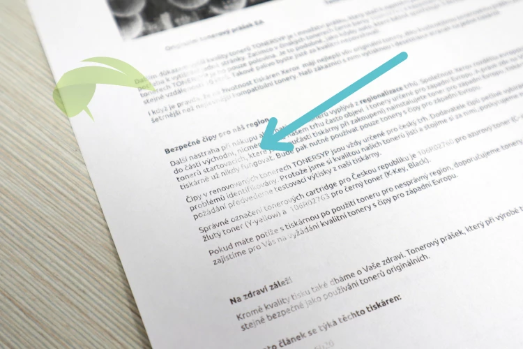 Docházející toner v tiskárně