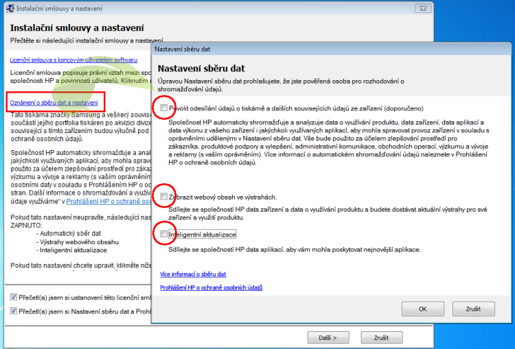 Vypnutí inteligentních aktualizací Samsung