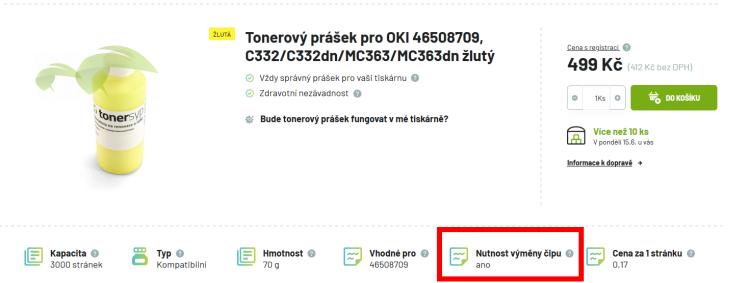 Výměna čipu na toneru