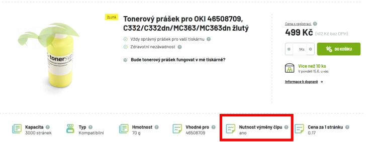 Výměna čipu na toneru