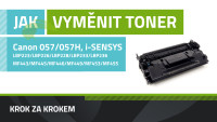 Jak vyměnit toner Canon 057/057H, i-SENSYS LBP223/LBP226/LBP228/MF443/MF445/MF446/MF449/MF453/MF455