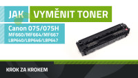 Jak vyměnit toner Canon 075/075H