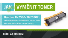 Jak vyměnit toner Brother TN-2590/TN-2590XL