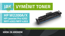 Jak vyměnit toner 220A/220X, LaserJet Pro 4202/MFP 4302/4303