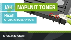 Návod k plnění tonerů <p>Ricoh SP 201/203/204/211/213                </p>