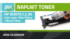 Návod k plnění tonerů HP 117A (W2070A,W2071A,W2072A,W2073A), HP Color Laser 150a/150nw/178nw/179fnw
