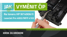 Návod k výměně čipu na toneru W1490X, HP LaserJet Pro 4002/MFP 4102