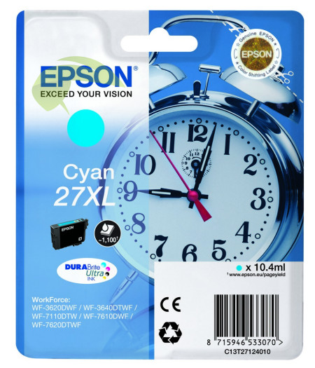 Epson T2712 originální náplň cyan, WF-3620/3640/7110/7610