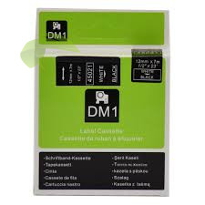 Kompatibilní páska pro Dymo 45021 / S0720610, 12mm x 7m, bílý tisk / černý podklad