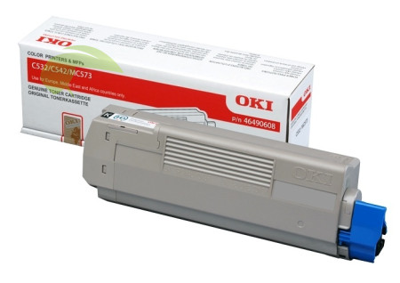 Toner OKI 46490608 originální černý, C532/C542/MC563/MC573