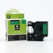 Kompatibilní páska pro Dymo 53719 / S0720990, 24mm x 7m, černý tisk / zelený podklad