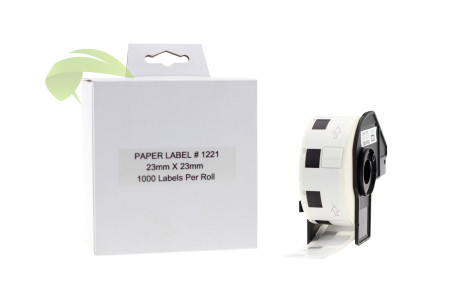 Kompatibilní etikety pro Brother DK-11221, 23mm x 23mm, 1000ks, bílé