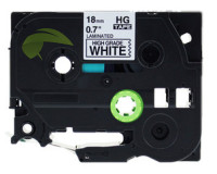 Kompatibilní páska pro Brother HG-241, 18mm × 8m, černý tisk / bílý podklad, rychlý tisk