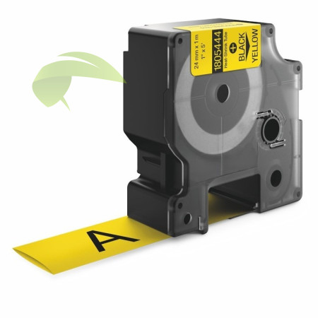 Smršťovací bužírka pro Dymo 1805444, 24mm x 1,5m černý tisk/žlutý podklad, kompatibilní