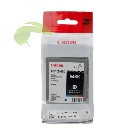 Inkoustová náplň Canon PFI-103MBK, 2211B001 matná černá originální, iPF5100/6100/6200
