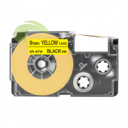 Kompatibilní páska pro Casio XR-9YW, 9mm x 8m černý tisk / žlutý podklad