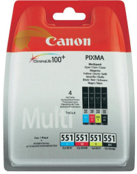 Canon CLI-551 (6509B009) sada originálních náplní CMYK, Pixma MG5450/MG5550/MG5650/MG5655