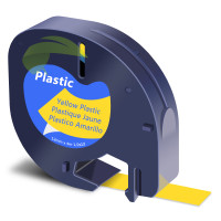 Kompatibilní páska pro Dymo 59423 LetraTag, 12mm x 4m, černý tisk / žlutý podklad