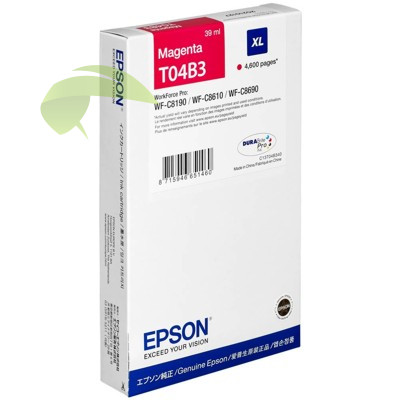 Epson T04B3, C13T04B34N (XL), originální náplň magenta, WorkForce Pro WF-C8190/WF-8690
