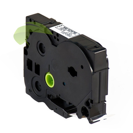 Kompatibilní páska pro Brother HSe-231, 11,7mm x 1,5m, černý tisk / bílý podklad