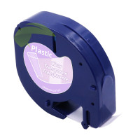Kompatibilní páska pro Dymo 12267 LetraTag 12mm×4m, černý tisk/průhl. podklad
