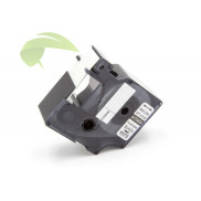 Kompatibilní páska pro Dymo Rhino 1734524, 24mm×3,5m černý tisk/bílý podklad, pružný nylon