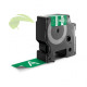 Kompatibilní páska pro Dymo Rhino 1805426, 24mm×5,5m bílý tisk/zelený podklad, vinyl