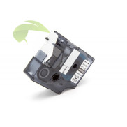Kompatibilní páska pro Dymo Rhino 18484/S0718220, 19mm×5,5m černý tisk/bílý podklad, polyester