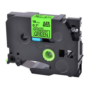 Kompatibilní páska pro Brother TZe-D41, 18mm x 8m, signální, černý tisk/zelený podklad