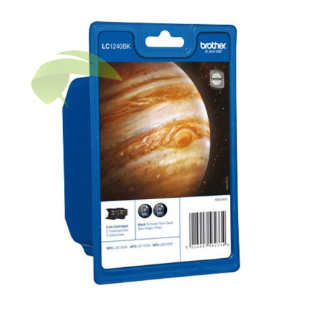 Brother LC-1240BKBP2 originální náplň černá Twin Pack, DCP-J525/J725/J925, MFC-J430/J5910/J625/J6510