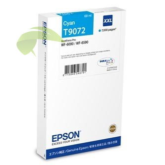 Originální náplň Epson T9072 XXL cyan, Epson WorkForce Pro WF-6090/6590