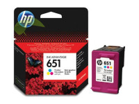 HP C2P11AE, HP 651 originální náplň tříbarevná, Deskjet Ink Advantage 5575/5645/Officejet 202