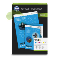HP 1CC21AE, HP 953XL sada originálních náplní CMY,  OfficeJet Pro 7740/8210/8218/8710/8715