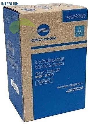 Konica Minolta TNP79C, TNP-79C, AAJW450 originální azurový toner, bizhub C3350i/C4050i