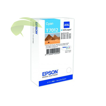 Epson T7012 cyan originální, WorkForce Pro WP-4015/4095/4515/4525/4595
