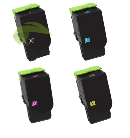 Sada tonerů pro Lexmark CX421/CX522/CX622/CX625/CS421/CS521/CS622 CMYK, renovovaná