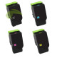 Sada tonerů pro Lexmark CX421/CX522/CX622/CX625/CS421/CS521/CS622 CMYK, renovovaná