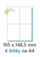 Samolepící štítky na balíky A4 (4/A4, 105×148,5mm) - adresní štítky - 100 ks