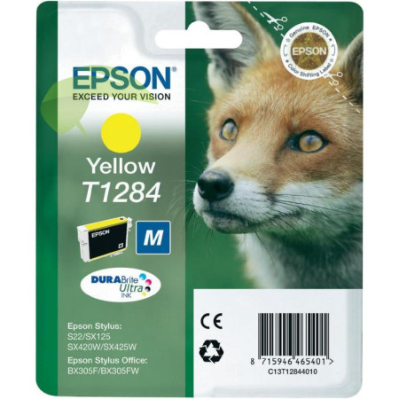 Epson T1284 originální náplň žlutá, Stylus Office BX305F, Stylus S22/SX125