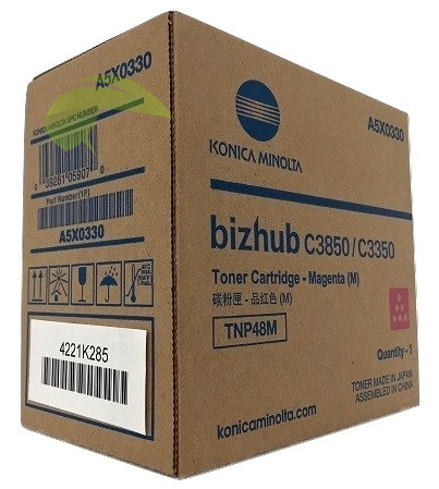 Toner Konica Minolta TNP-48M, A5X0350 originální magenta, bizhub C3350/C3850/C3850FS