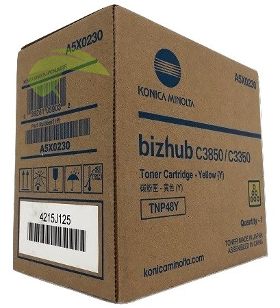 Toner Konica Minolta TNP-48Y, A5X0250 originální žlutý, bizhub C3350/C3850/C3850FS