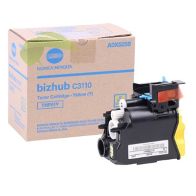 Toner Konica Minolta TNP-51Y, A0X5255 originální žlutý, bizhub C3110