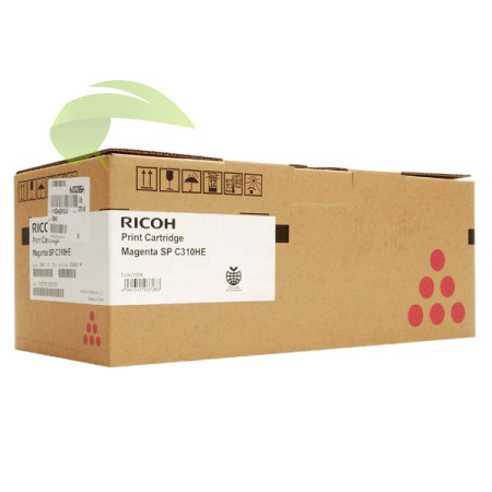 Toner Ricoh SP C310HE, 407636 originální magenta, Aficio SP C231/C232/C242/C312/C320