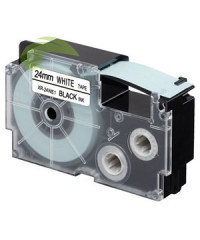 Kompatibilní páska pro Casio XR-24WE, 24mm x 8m černý tisk / bílý podklad
