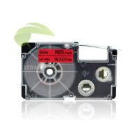 Kompatibilní páska pro Casio XR-9RD, 9mm x 8m černý tisk / červený podklad