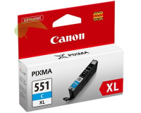 Canon CLI-551XL C originální náplň cyan, Pixma MG5450/MG5550/MG5650/MG5655