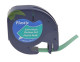 Kompatibilní páska pro Dymo 59425 LetraTag, 12mm x 4m, černý tisk / zelený podklad