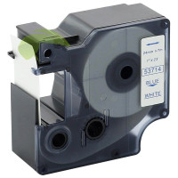 Kompatibilní páska pro Dymo 53714 / S0720940, 24mm x 7m, modrý tisk / bílý podklad