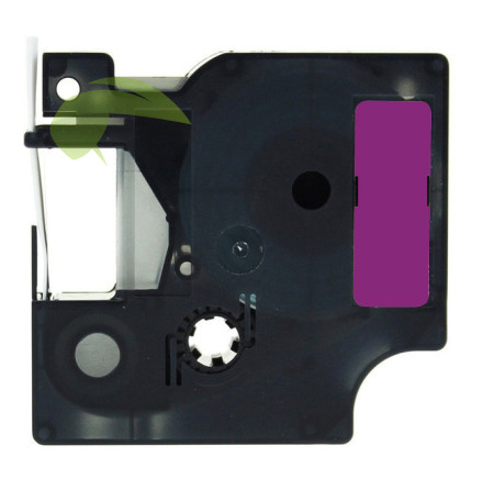 Kompatibilní páska pro Dymo Rhino 1805421, 19mm×5,5m bílý tisk/fialový podklad, vinyl