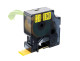 Kompatibilní páska pro Dymo Rhino 18058/S0718340, 19mm×1,5m černý tisk/žlutý podklad, smršťovací